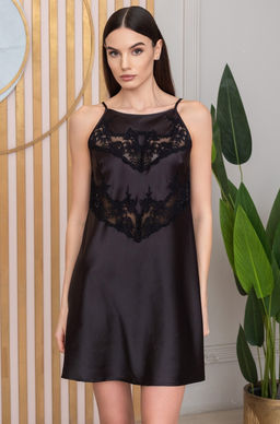 ADELINA 4171 Короткая сорочка Mia-Amore на тонких бретелях
