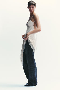 LACE SATIN DRESS - Zara фото 15