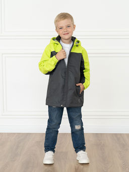 Ветровка детская серо-салатовая 20-019/1 (110-116, 60)