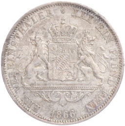 1 союзный талер 1866 года Бавария