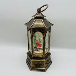 Новогодний декор Фонарь стекло - Зимнее катание 26 см (арт. 8894С) - Ип лебедев о.ю фото 5