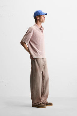 WASHED BOUCLE KNIT POLO SHIRT - Zara фото 4