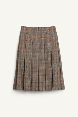 LIMITED EDITION CHECK BOX PLEAT SKIRT - Zara фото 6