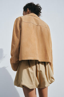 ZW COLLECTION LIMITED EDITION 100% SUEDE LEATHER JACKET - Zara фото 4