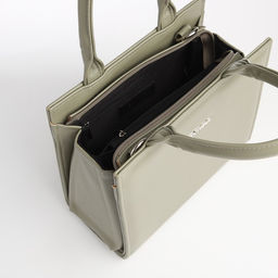 Сумка женская тоут TEXTURA на молнии, 22×11×22 см, зелёная