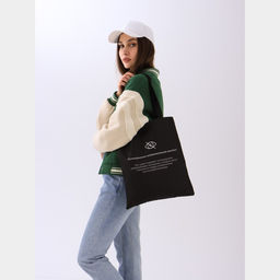 Сумка-шопер Контент без молнии, без подкладки, цвет чёрный - Nazamok фото 2