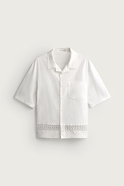 CAMISA RELAXED FIT CENEFA COMBINADA / Blanco roto - Zara фото 7