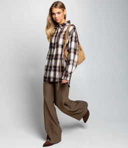 Рубашка #КТ225 (5), коричневый,белый - Dommod фото 4