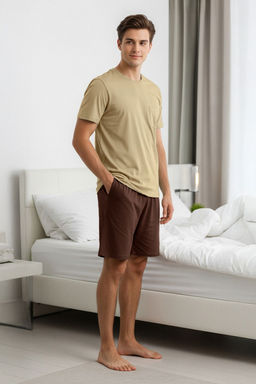 TRENDYOL MAN Siyah - Gri Regular Fit Orme Sortlu Pijama Tak?m? TMNSS25PT00033 - Trendyolmilla фото 11