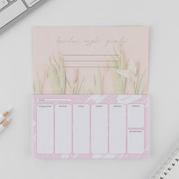 Подарочный набор «С 8 марта» планинг 50 листов, стикеры-закладки и ручка