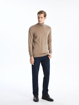 Bal?k?? Yaka Uzun Kollu Erkek Triko Kazak