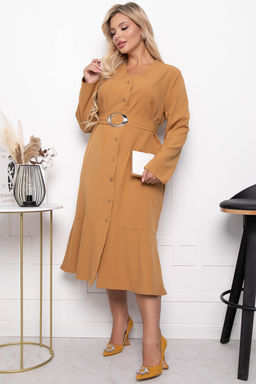 Платье Классика в моде (горчица) П7204 - Lt collection фото 2