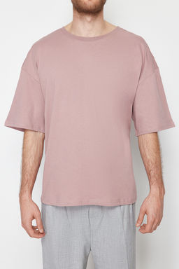 Gul Kurusu Oversize/Genis Kesim %100 Pamuklu K?sa Kollu Basic T-Shirt TMNSS22TS0318