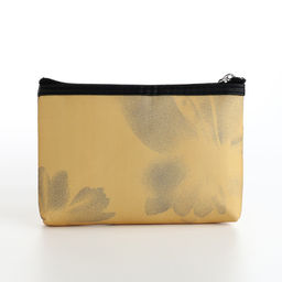 Косметичка на молнии плоская, с принтом Ромашки, жёлтая - Simaland фото 2