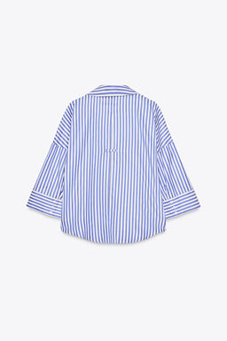 WIDE-SLEEVE POPLIN SHIRT - Zara фото 9
