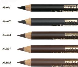 MISS TAIS "Brow MASTER" №801 Карандаш 3в1 д/бровей с щёт. и фикс.гелем (Чёрный)
