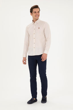 Мужская базовая рубашка с длинным рукавом Stone - U.s. polo assn фото 4