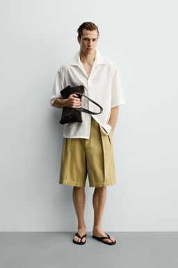 CAMISA FLUIDA RELAXED FIT / Blanco roto