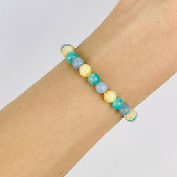Браслет из Амазонита, Ангелита и Кальцита
