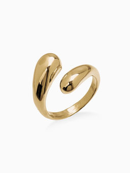 Кольцо «Капли БО», цвет золотой, безразмерное