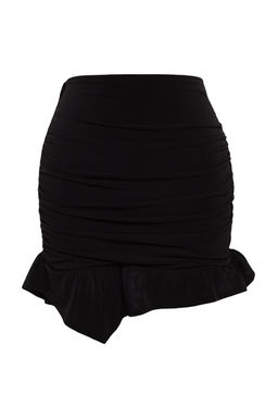 TRENDYOLMILLA Siyah Vucuda Oturan Drapeli Orme Etek TPRAW24ET00003 фото 8