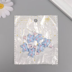 Декор для творчества пластик «Звездочка в колпаке», набор 6 шт., 2.7×2.5×0.8 см