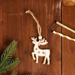 Цена за 3 шт. Елочная игрушка Олень - Лесная мастерская фото 2