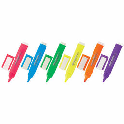 Набор текстовыделителей ЮНЛАНДИЯ 6 шт., АССОРТИ, "COLORSTAR", линия 1-4 мм