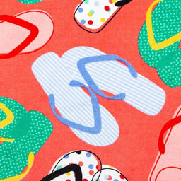 Полотенце Розовые сандали 70*140 см, велюр/махра 350гр/м2, 100% хлопок - Этель фото 3