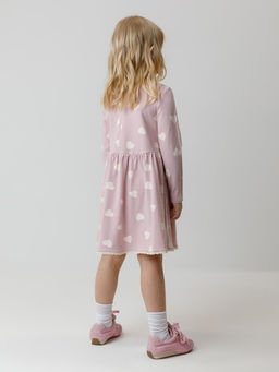 КР 5836/розовый лед,сердечки к599 платье для дев