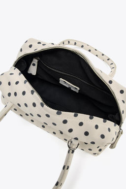 PRINTED SPLIT SUEDE BOWLING BAG - Zara фото 6