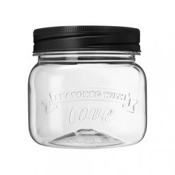 Банка квадратная с эмбоссингом LOVE KITCHEN, ORIGINAL 0,6л, арт. С03001, С03003/2