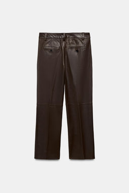PANTAL?N PIEL FLARE ZW COLLECTION LIMITED EDITION / Marr?n - Zara фото 5