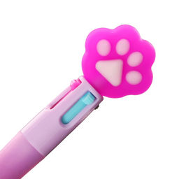 Цена за 36 шт. Ручка-мини шариковая Calligrata «Лапка», автоматическая, 4-цветная, МИКС