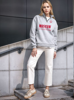Толстовка женская с зип-воротником Moscow - Yollochka фото 13