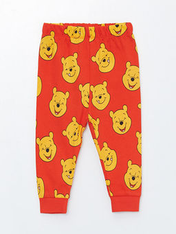 Beli Lastikli Winnie the Pooh Bask?l? Erkek Bebek Pijama Alt