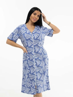 Халат женский, цвет голубой