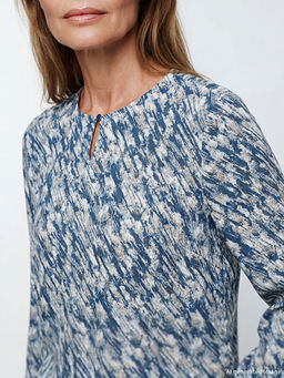 Bisiklet Yaka Desenli Bluz