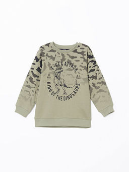 Bisiklet Yaka Bask?l? Erkek Bebek E?ofman Tak?m - Waikiki фото 2