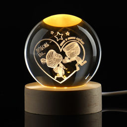 Светильник ночник «Любовь-это...», d=6 см