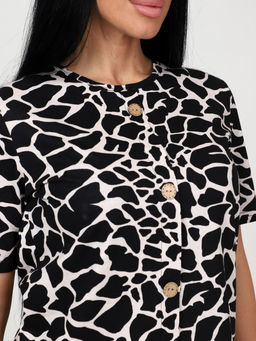 457 Домашний костюм (брюки) (Черный жираф) - А-дина фото 4