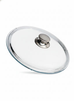 Крышка жаропрочн. стекло 220мм металл. ручка TM Горница, КрМ220