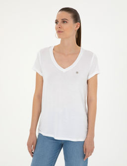 Beyaz Comfort Fit Basic Ti__rt - Pierre cardin фото 10