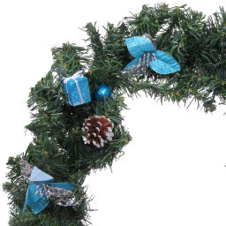 Венок хвойный "Зимние подарки" d-50 см, голубой
