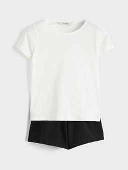 Bisiklet Yaka K?z ?ocuk Ti??rt ve ?ort