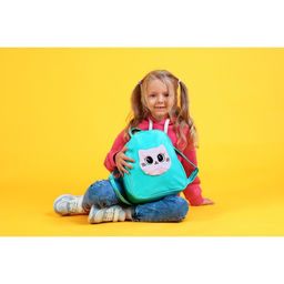 Рюкзак из искусственной кожи Котик, нашивка плюш, 27 х 23 х 10 см - NAZAMOK KIDS фото 7