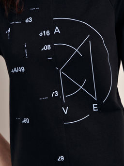 CONTE Платье из футера свободного кроя Geometry LPL 1640 black black