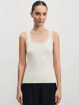 Топ с кружевной обработкой из вискозы / Zarina  фото 3