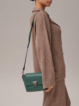 Сумка кожаная через плечо Azaro 3520 мутный минт