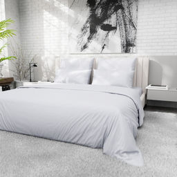 Пододеяльник 220ТС Этель 175*220 см, цв.светло-серый, сатин, 100% хлопок  фото 10